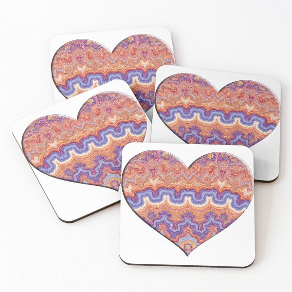 Item preview, Colorful Abstract Heart – Psychedelic Geode Pattern designed and sold by WeirdSketcher.