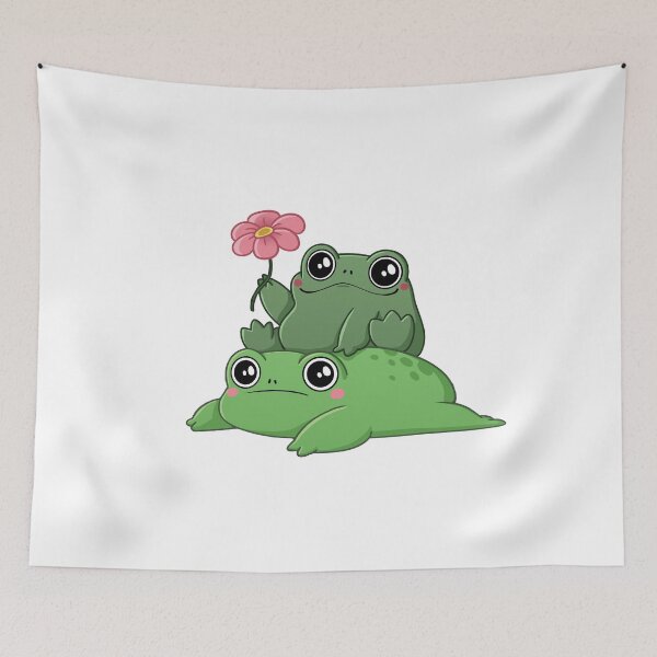 Item preview, Cute frogs holding a flower designed and sold by Lorelia Arts.