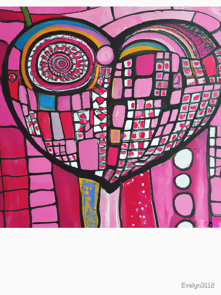 Thumbnail 7 von 7, Classic T-Shirt, Pink Heart for Peace - Ein rosa Herz für den Frieden designt und verkauft von Evelyn3112.