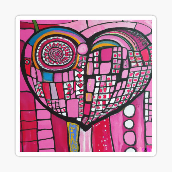 Pink Heart for Peace - Ein rosa Herz für den Frieden Sticker