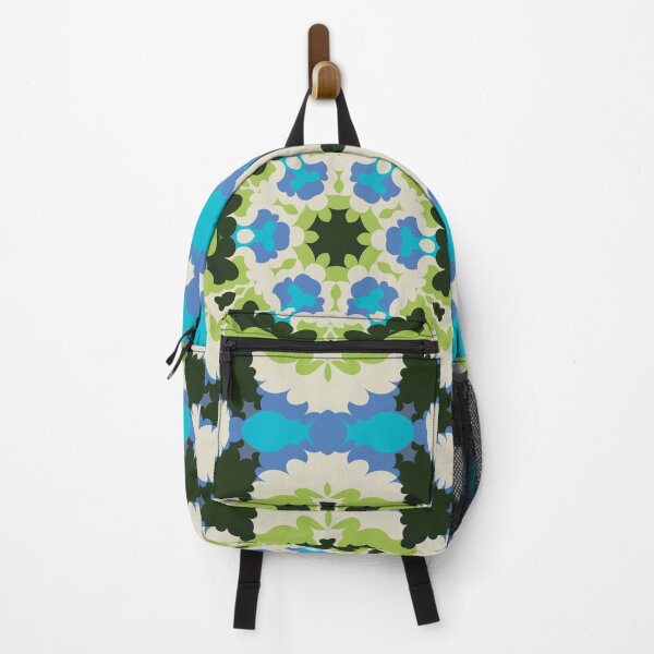Item preview, Retro Mandala Blue Green White and Black designed and sold by WormholeOrbital.
