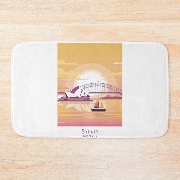 Item preview, Sydney Sunset – Vintage Retro Travel Poster with Opera House and Harbour Bridge designed and sold by pod24.
