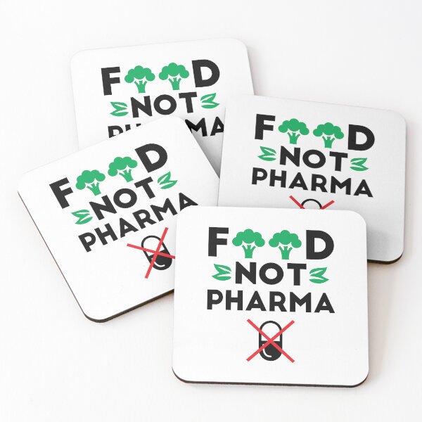 Item preview, Food Not Pharma – Plant-Based Natural Health Statement designed and sold by Designer-Girl.