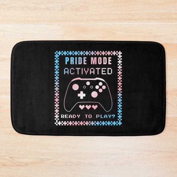 Item preview, Gaming LGBTQ, Transexual pride flag graphic, Pride Mode, Activated, Ready to Play Slogan, Rainbow Game Console, LGBTQ, summer, summer vibes, rainbow colors, Gaymer,  designed and sold by PrideBeProud.