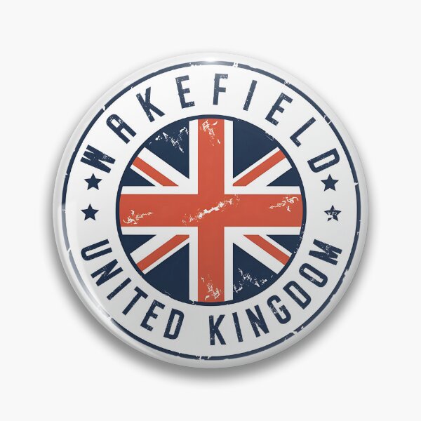 Artikelvorschau, Wakefield United Kingdom Vintage Travel Emblem entworfen und verkauft von jeshands.