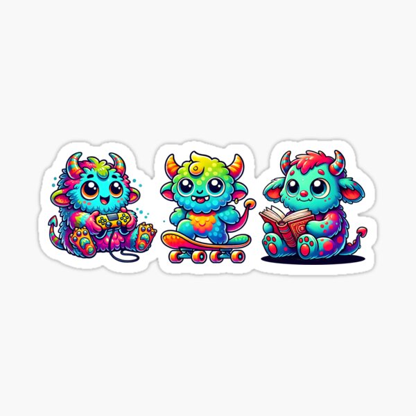 Vista previa del artículo con la obra «Monstruos Kawaii: Criaturas adorables, lindas y espeluznantes», diseñado y vendido por Kawaii-n-Spice.