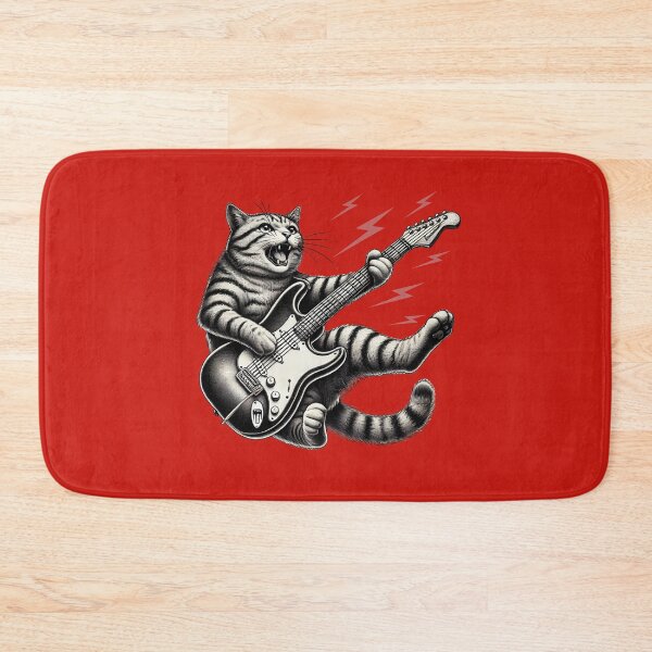 Item preview, Cat Playing Rock Guitar Furry Rock Star Concert designed and sold by alenaz.