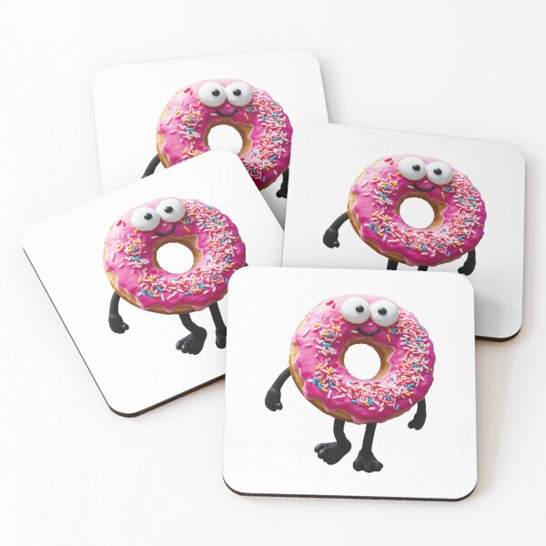 Item preview, Cheerful Animated Doughnut with Pink Frosting and Colorful Sprinkles Smiling Happily designed and sold by portokalis.