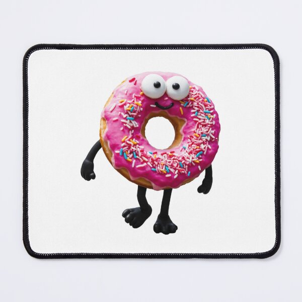 Item preview, Cheerful Animated Doughnut with Pink Frosting and Colorful Sprinkles Smiling Happily designed and sold by portokalis.