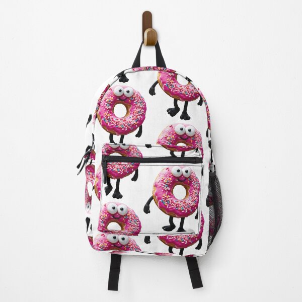 Artikelvorschau, Fröhlich animierter Donut mit rosa Zuckerguss und bunten Streuseln, der glücklich lächelt entworfen und verkauft von portokalis.