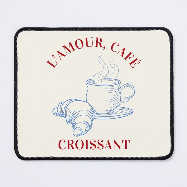 Item preview, Love, coffee and croissant (in french) designed and sold by Peerless-Prime.