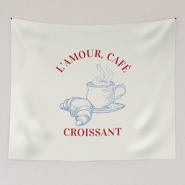 Item preview, Love, coffee and croissant (in french) designed and sold by Peerless-Prime.