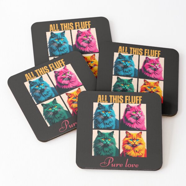 Item preview, All This Fluff, Pure Love:  Vibrant Cat Art Design For Feline Lovers designed and sold by elynne9.