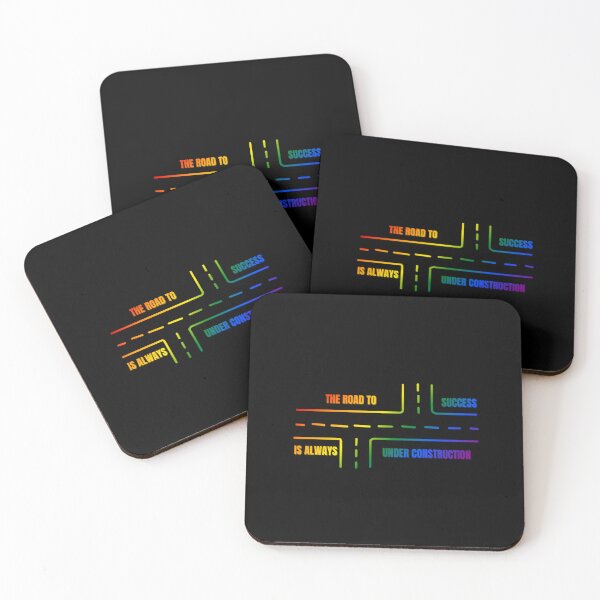 Item preview, LGBTQ, Classic pride flag graphic, The Road To Success Is Always Under Construction slogan, Road Map Graphic, Road trip, Find yourself, self care, inspirational, motivational, designed and sold by PrideBeProud.