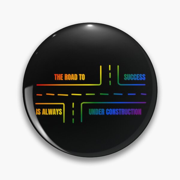 Artikelvorschau, LGBTQ, Klassische Pride-Flaggengrafik, Slogan „Der Weg zum Erfolg ist immer im Bau“, Straßenkartengrafik, Roadtrip, Finde dich selbst, Selbstfürsorge, inspirierend, motivierend, entworfen und verkauft von PrideBeProud.