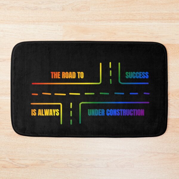 Artikelvorschau, LGBTQ, Klassische Pride-Flaggengrafik, Slogan „Der Weg zum Erfolg ist immer im Bau“, Straßenkartengrafik, Roadtrip, Finde dich selbst, Selbstfürsorge, inspirierend, motivierend, entworfen und verkauft von PrideBeProud.
