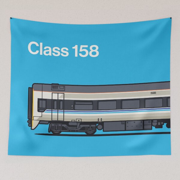 Item preview, Class 158 Cyan Train Side England UK designed and sold by VoodooCircus.