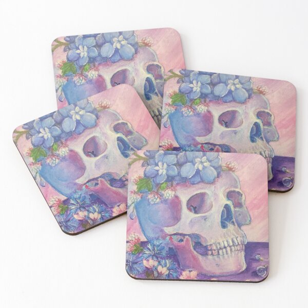 Item preview, Pink Floral Skull designed and sold by Carolyn-Design.