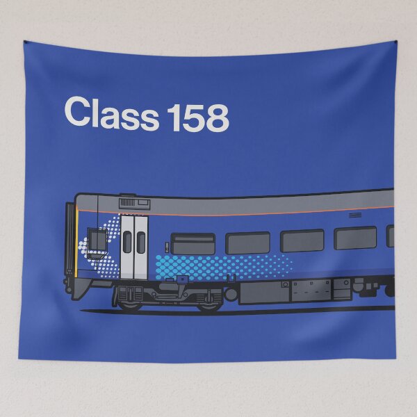 Item preview, Class 158 Navy Train Side England UK designed and sold by VoodooCircus.