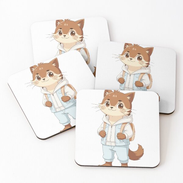 Item preview, Cat in Hoodie and Backpack designed and sold by Bebrowny.