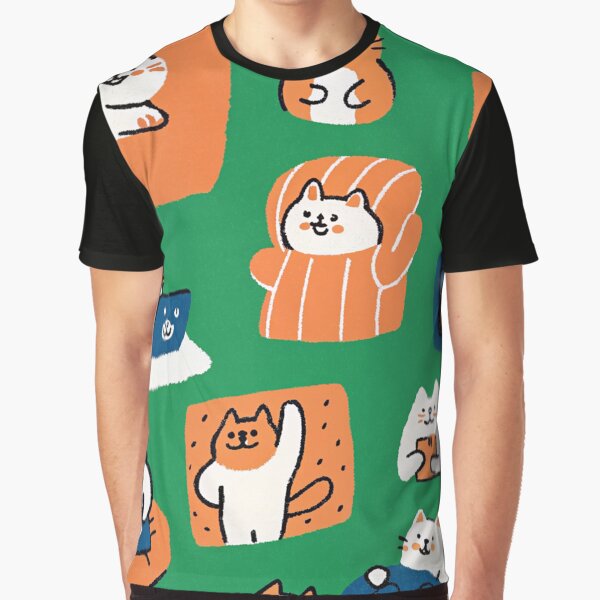 Vista previa del artículo con la obra «lindo gato ilustración», diseñado y vendido por ArtZombieStore.