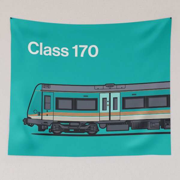 Item preview, Class 170 Teal Train Side England UK designed and sold by VoodooCircus.