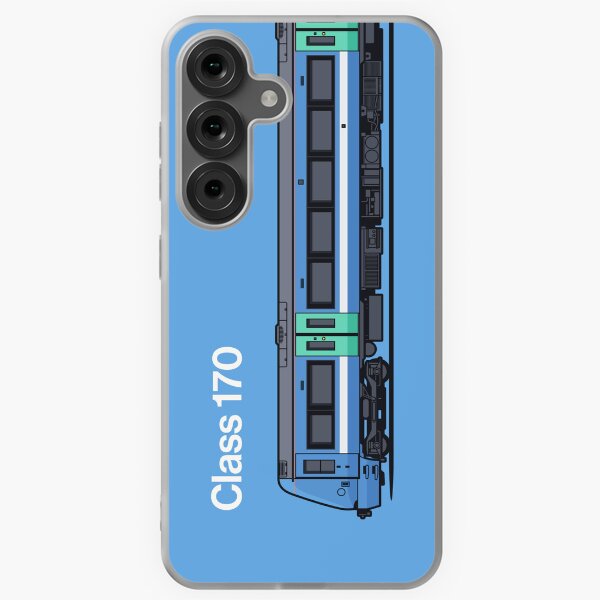 Vista previa del artículo con la obra «Tren azul claro clase 170, lado Inglaterra, Reino Unido», diseñado y vendido por VoodooCircus.