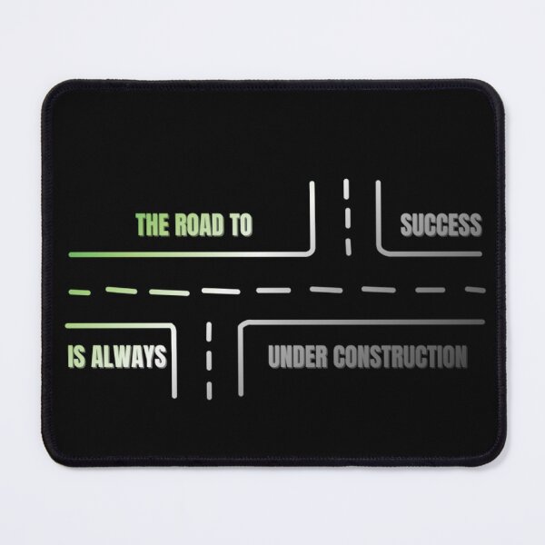 Item preview, LGBTQ, Aromantic pride flag graphic, The Road To Success Is Always Under Construction slogan, Road Map Graphic, Road trip, Find yourself, self care, inspirational, motivational, designed and sold by PrideBeProud.