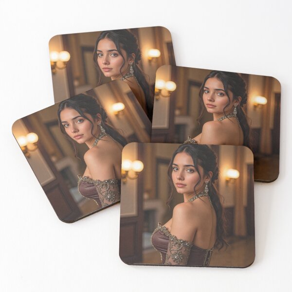 Item preview, Elegant Medieval Lady in Evening Dress designed and sold by AIGirlsMag.