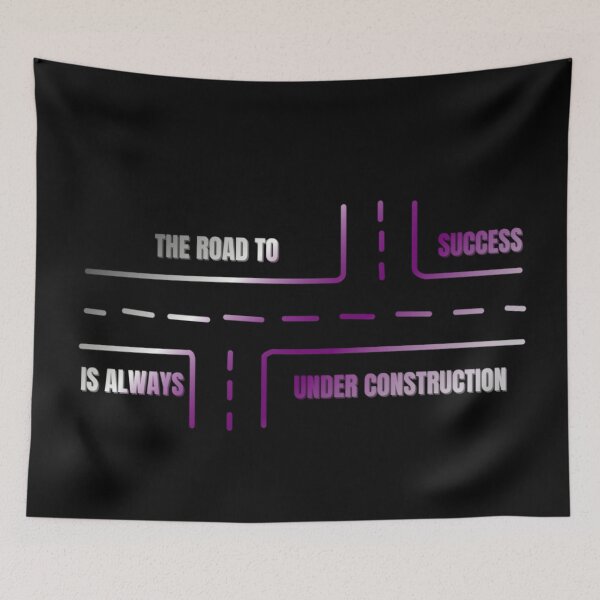 Item preview, LGBTQ, Demisexual pride flag graphic, The Road To Success Is Always Under Construction slogan, Road Map Graphic, Road trip, Find yourself, self care, inspirational, motivational, designed and sold by PrideBeProud.