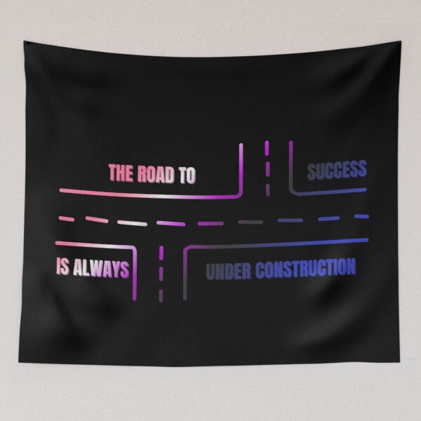 Item preview, LGBTQ, Genderfluid pride flag graphic, The Road To Success Is Always Under Construction slogan, Road Map Graphic, Road trip, Find yourself, self care, inspirational, motivational, designed and sold by PrideBeProud.