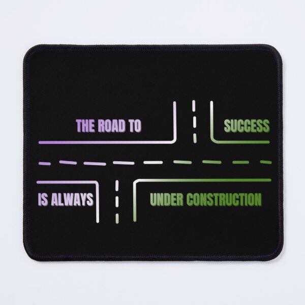 Artikelvorschau, LGBTQ, Genderqueer-Pride-Flaggengrafik, Slogan „Der Weg zum Erfolg ist immer im Bau“, Straßenkartengrafik, Roadtrip, Finde dich selbst, Selbstpflege, inspirierend, motivierend, entworfen und verkauft von PrideBeProud.