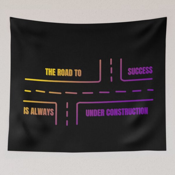 Item preview, LGBTQ, Intersex pride flag graphic, The Road To Success Is Always Under Construction slogan, Road Map Graphic, Road trip, Find yourself, self care, inspirational, motivational, designed and sold by PrideBeProud.