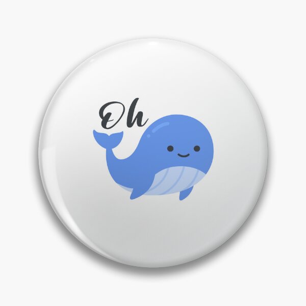Artikelvorschau, Oh Whale Niedlicher lächelnder Aufkleber – Lustiges Ozean-Wortspiel-Design entworfen und verkauft von BibleProject.