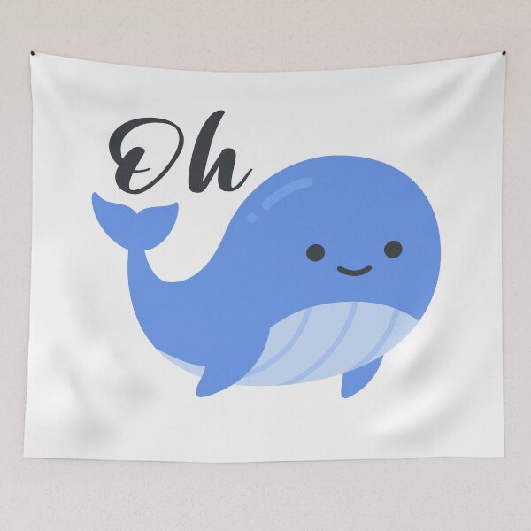 Item preview, Oh Whale Cute Smiling Sticker – Funny Ocean Pun Design designed and sold by BibleProject.