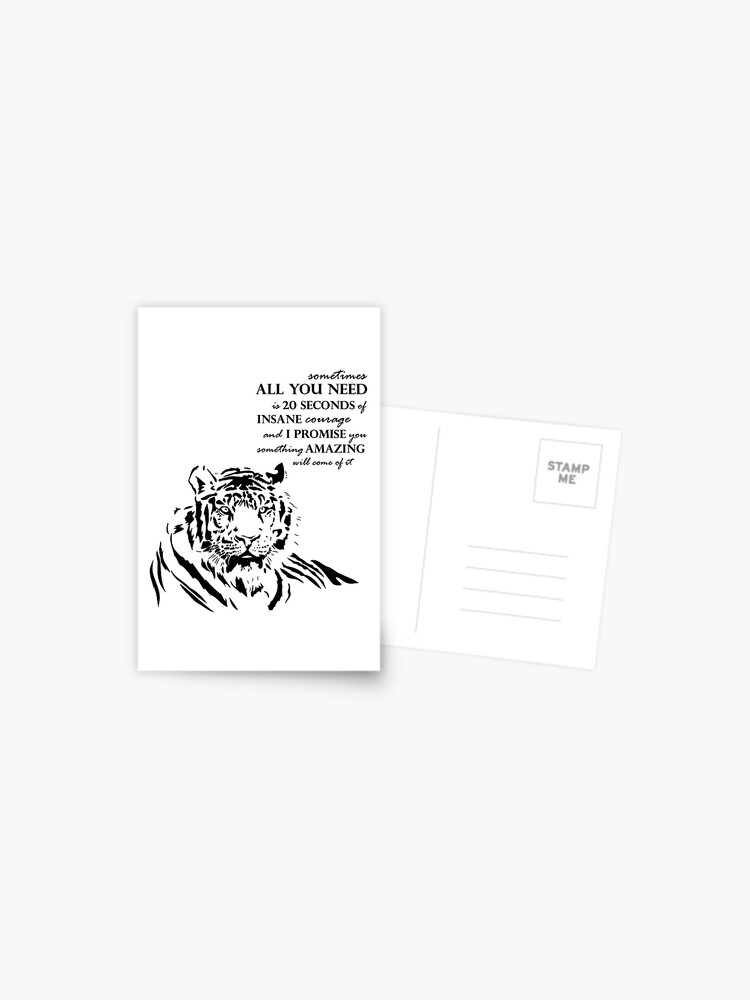 We Bought A Zoo 20 Seconds Of Courage Quote Postcard By Tickledimage Redbubble