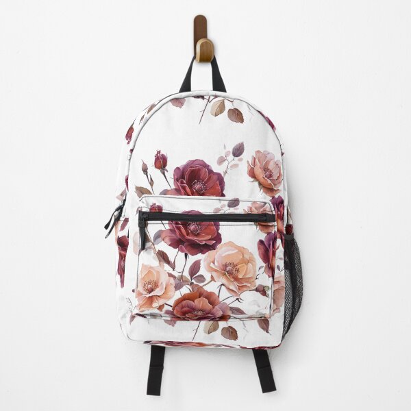 Item preview, Red Roses Chinoiserie Pink and White Floral designed and sold by CreatedbyKandJ.