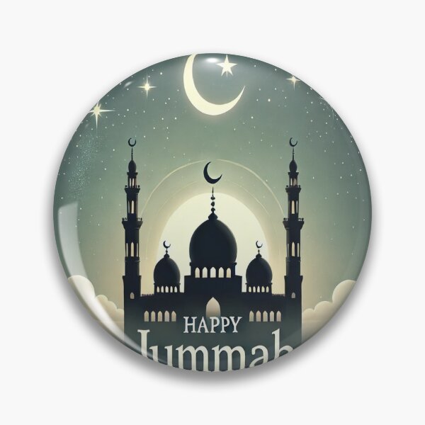 Item preview, Happy Jummah | Islamic Mosque & Crescent Moon | Blessed Friday Design designed and sold by AkilaCreations .