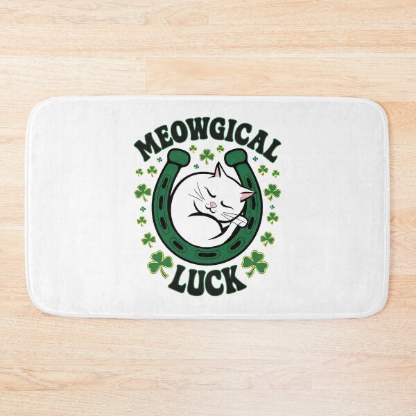 Item preview, Meowgical Luck – St. Patrick’s Day Black Cat designed and sold by Taans-Creation.