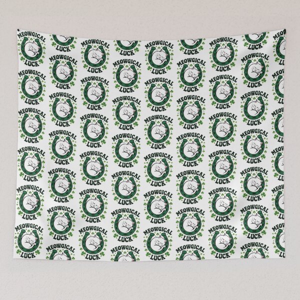 Item preview, Meowgical Luck – St. Patrick’s Day Black Cat designed and sold by Taans-Creation.