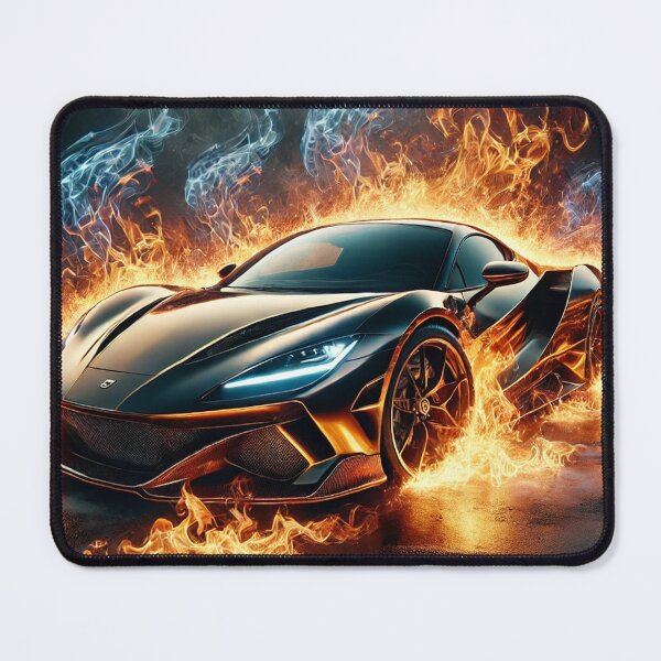 Item preview,  Luxury Sports Car with Insane Flames – High-Speed Fire Aesthetic  designed and sold by AkilaCreations .