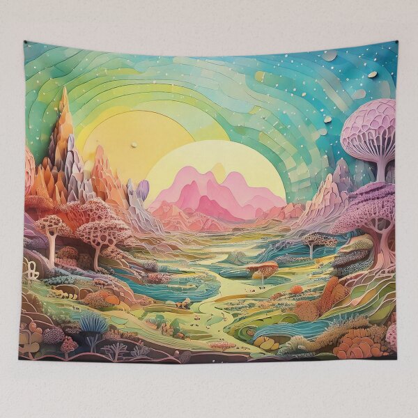 Item preview, Sunny Mountains | Psychedelic Landscapes | Sublime Nature designed and sold by monkeybusiness.pt.