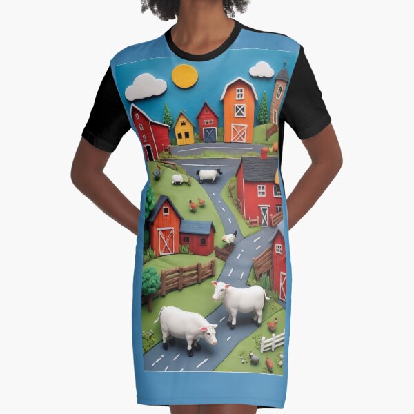 Vista previa del artículo con la obra «Linda granja de vacas», diseñado y vendido por Reignchaos80.