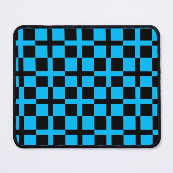 Item preview, Blue Black Cross Check Stripes Pattern designed and sold by PatternTitan.