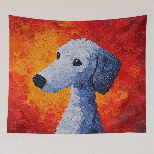Item preview, Bedlington Terrier | Post-impressionist painting style designed and sold by ComicsFactory.