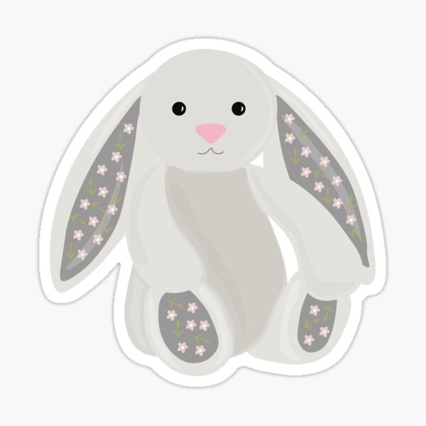 Item preview, Jellycat Blossom Silver Bunny designed and sold by lo.design.co.