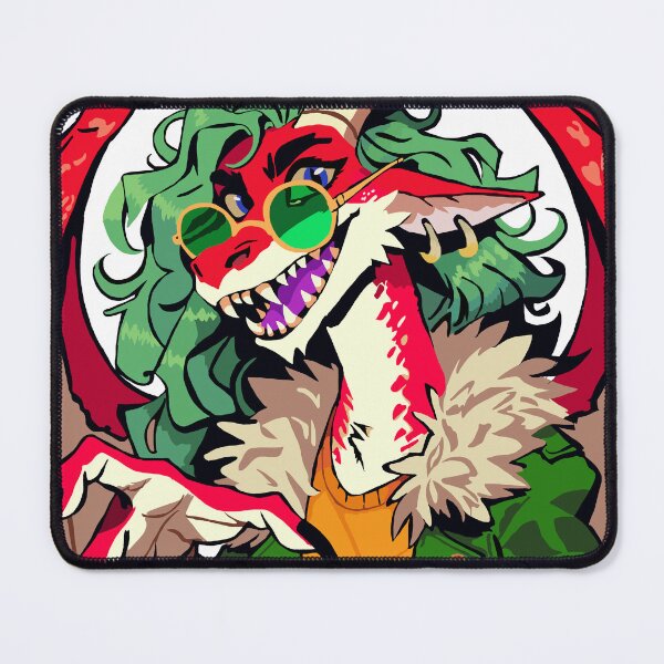 Item preview, Lady Red Dragon in Green Flight Jacker and Sun Glasses designed and sold by KlakkDrawsStuff.