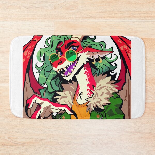 Item preview, Lady Red Dragon in Green Flight Jacker and Sun Glasses designed and sold by KlakkDrawsStuff.