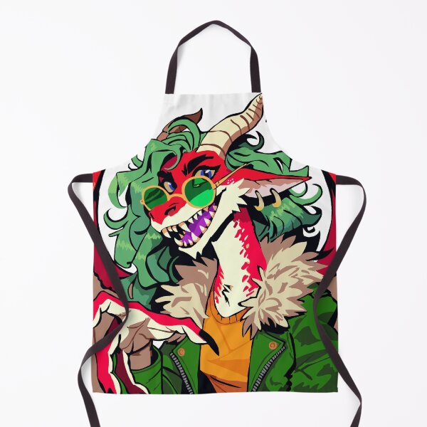 Item preview, Lady Red Dragon in Green Flight Jacker and Sun Glasses designed and sold by KlakkDrawsStuff.