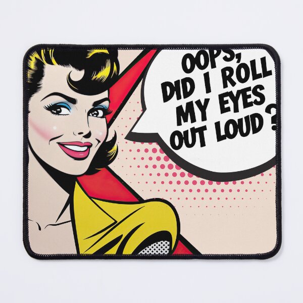 Item preview, Sassy Sarcastic Quote - "Oops, Did I Roll My Eyes Out Loud?" - Unique Kitchen Decor, Quirky Present, funny designed and sold by Marriarti.